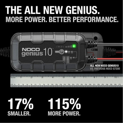 NOCO GENIUS10: 10A 6V/12V Smart Battery Charger, Maintainer and Desulfator